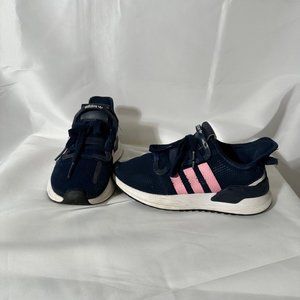 Adidas navy and pink sneakers youth 4 or women's 6